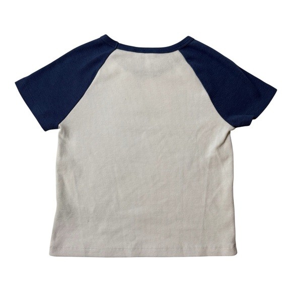 Roxy Girl Ribbed Raglan T-Shirt Size XL 16 Stretch - Picture 3 of 3